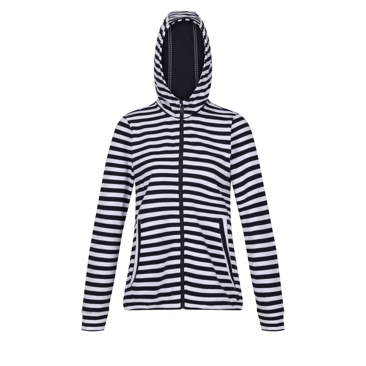 Black and white striped hoodie women's cheap