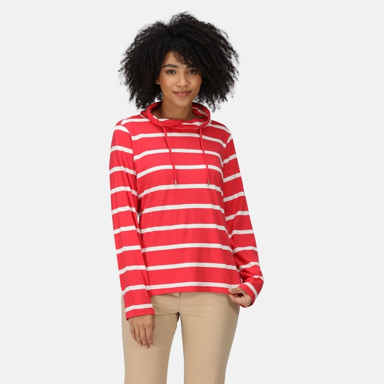 Red hoodie white stripe sale