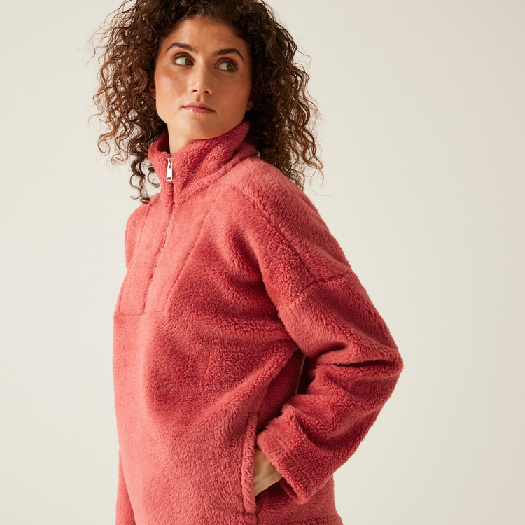 Womens fluffy fleece top