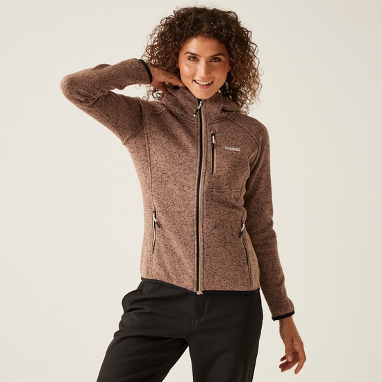 Women s Newhill Hooded Fleece Warm Taupe