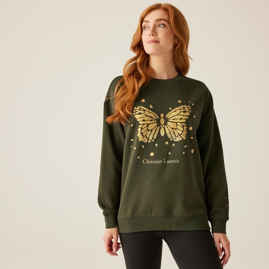 Christian Lacroix Women's Beauvision Sweatshirt Dark Khaki