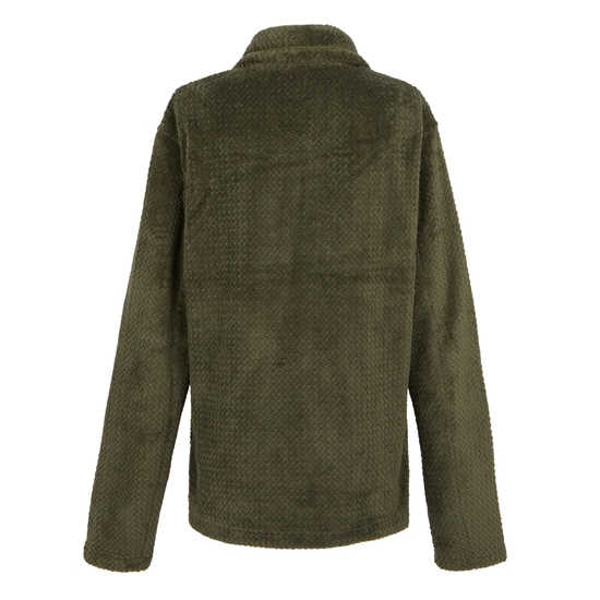 Women's Heidy Fluffy Full Zip Fleece Dark Khaki