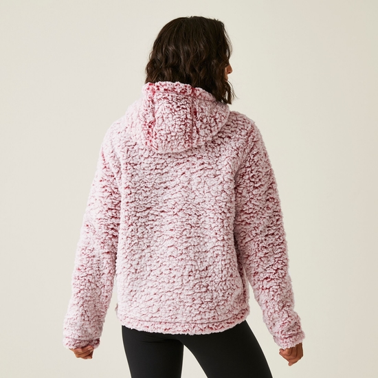 Polaire moelleuse à capuche Zelpha pour femme Rouge