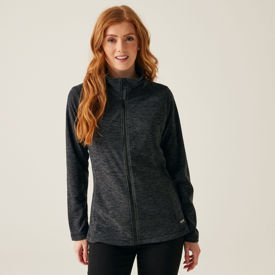 Ladies black zip up fleece clearance