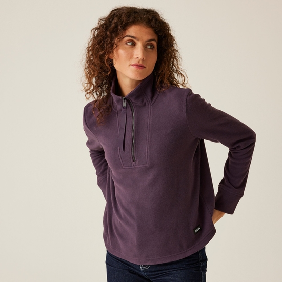 Juliette Fleece mit halblangem Reißverschluss für Damen Lila