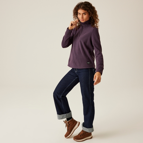 Juliette Fleece mit halblangem Reißverschluss für Damen Lila