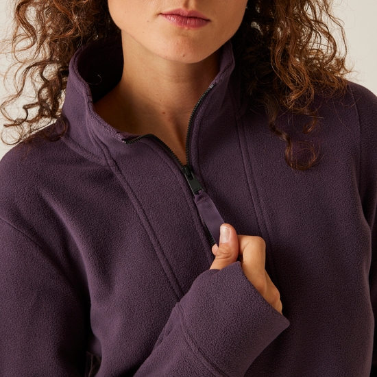 Juliette Fleece mit halblangem Reißverschluss für Damen Lila