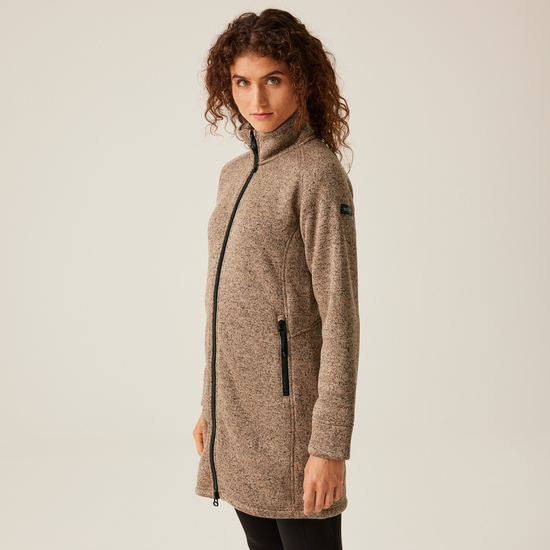Women s Emilide Longer Length Fleece Warm Taupe