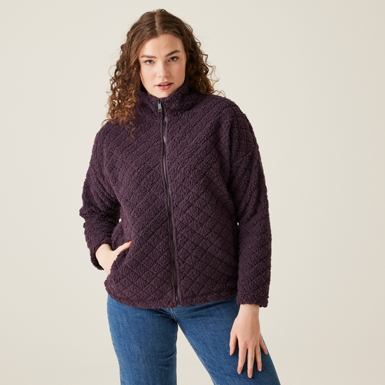 Women s Apphia Full Zip Fluffy Fleece Deep Plum Regatta ROW