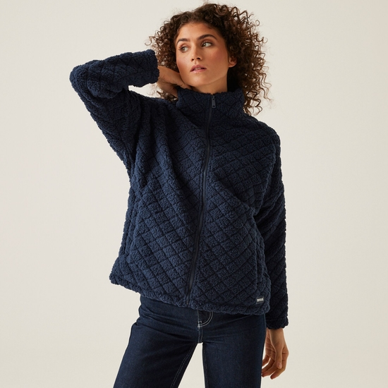 Women's furry fleece full zip outlet