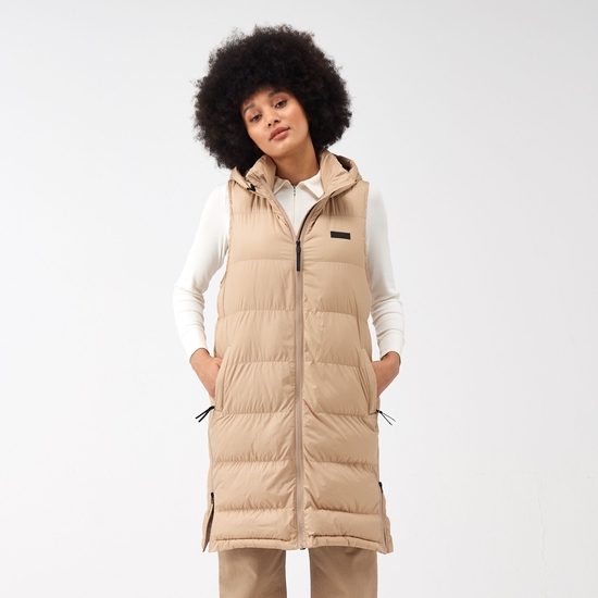 Women's Ganella Quilted Longline Gilet Barleycorn