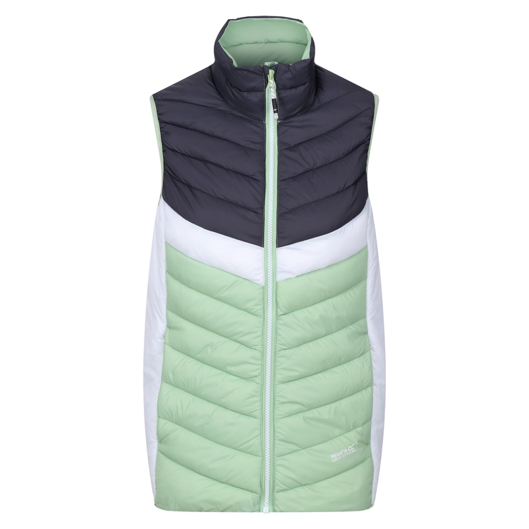 Women s Harrock Baffled Gilet II Quiet Green Seal Grey Regatta IE