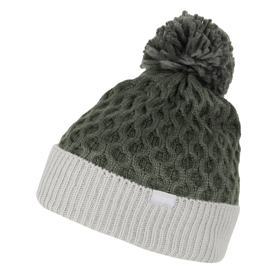 Womens khaki bobble hat cheap
