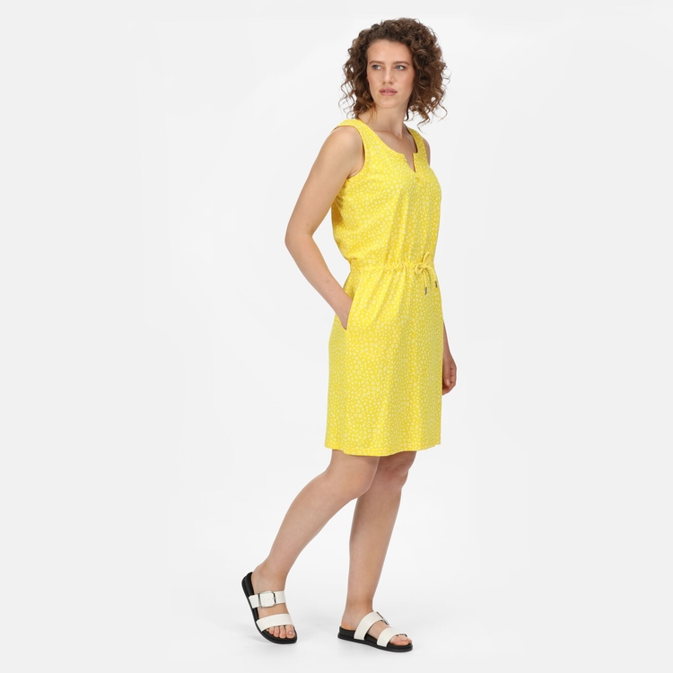 Fahari Femme robe fourreau Jaune
