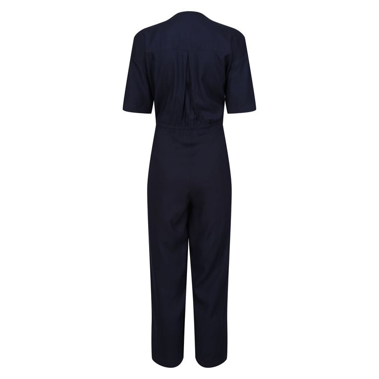 Buy Women Stripe Regular Fit Navy Jumpsuit Online - 758206