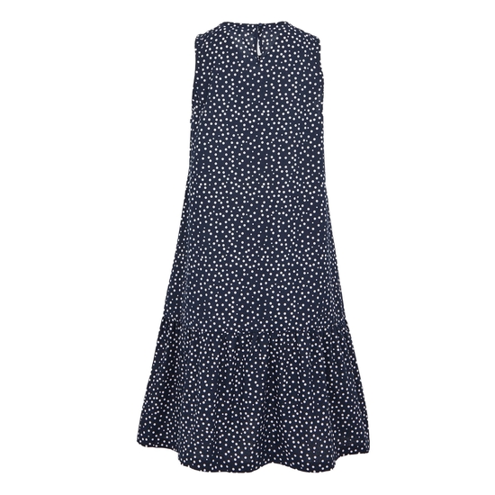 Women's Trisa Smock Dress Navy White Micro Dot