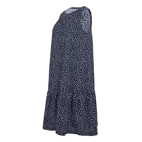Women's Trisa Smock Dress Navy White Micro Dot