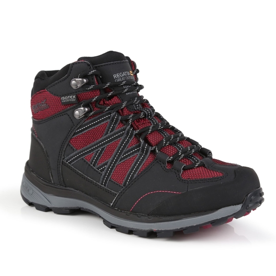 Women's Samaris II Waterproof Mid Walking Boots Beetroot Ash 