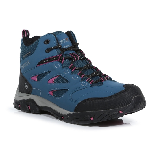 Women's Holcombe Waterproof Mid Walking Boots Moroccan Blue Red Violet 