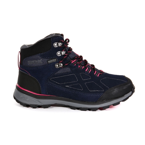 Women s Samaris Suede Waterproof Walking Boots Navy Duchess Regatta UK