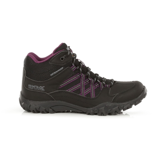 Women's Edgepoint Waterproof Mid Walking Boots Black Prune 