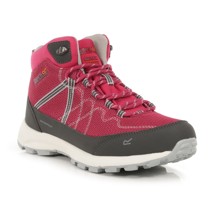 Women s Samaris Lite Waterproof Mid Walking Boots Cherry Pink Briar Regatta UK