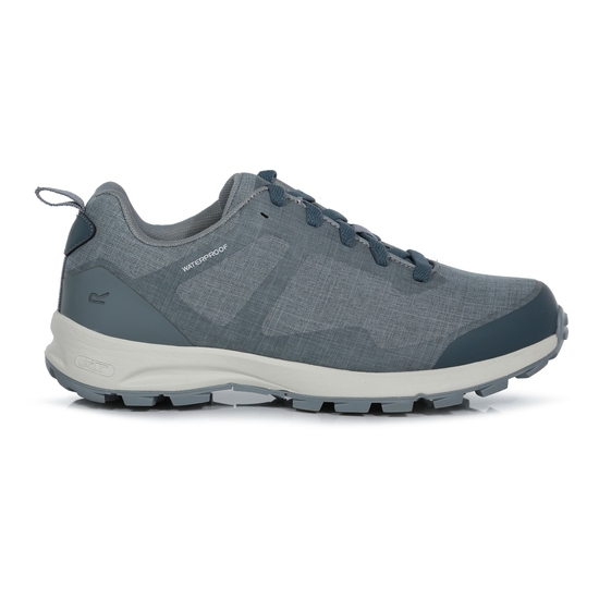 Women's Samaris Life Waterproof Walking Trainers Alloy White