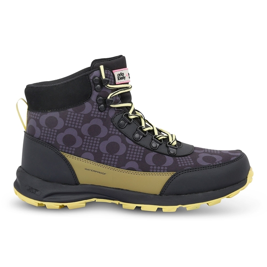 Orla Kiely Printed Outdoor Hiking Boots Rain Cloud Grey