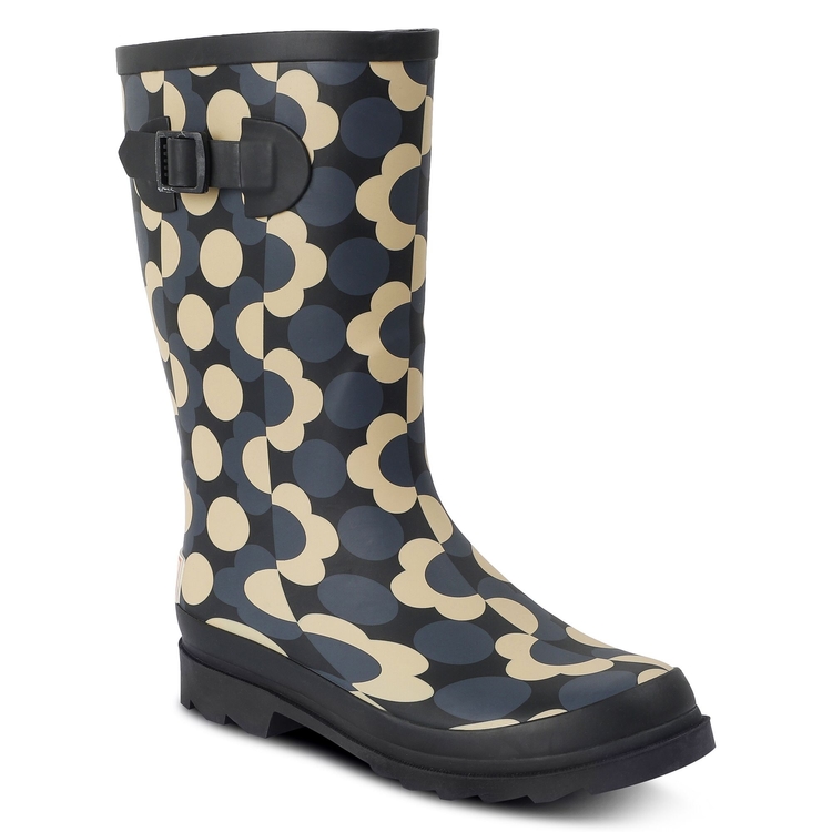 Orla Kiely Quarter Wellies Frilly Flower Mono Regatta UK