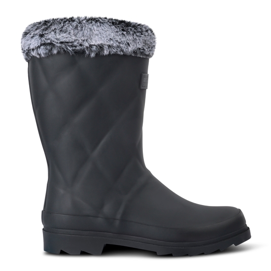 Women s Luxley Mid Fur Lined Wellies Black