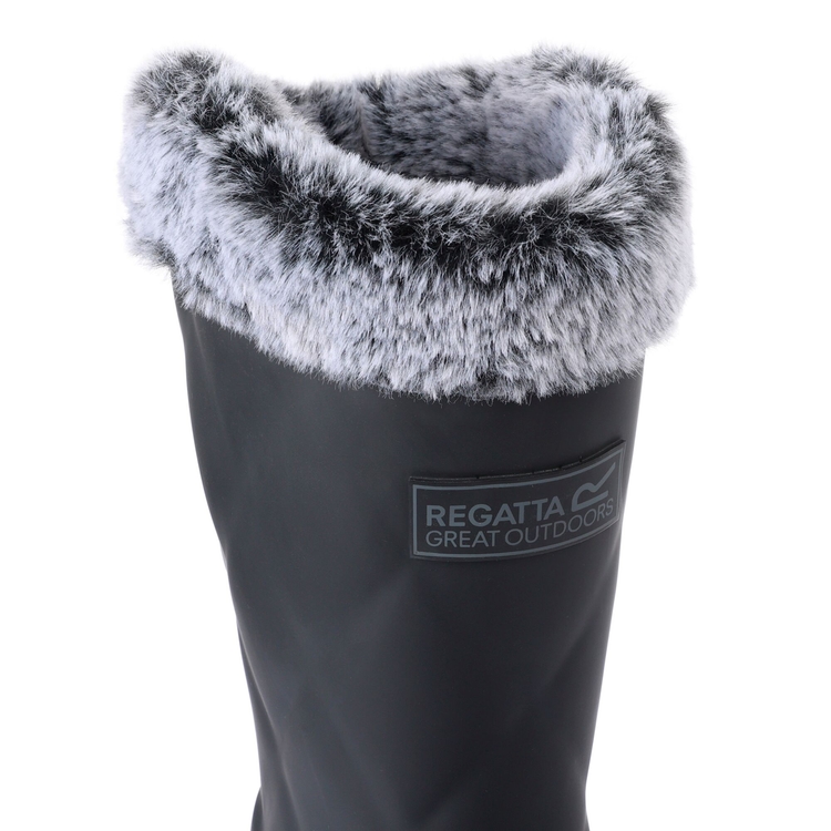 Women s Luxley Mid Fur Lined Wellies Black Regatta IE