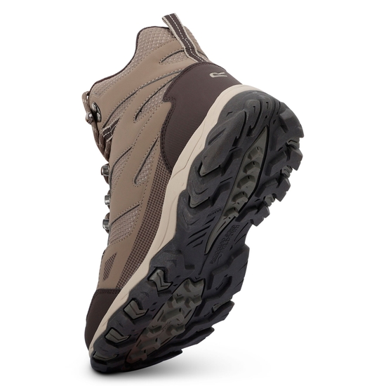 Buty damskie trekkingowe wysokie z membraną Holcombe III Brązowy