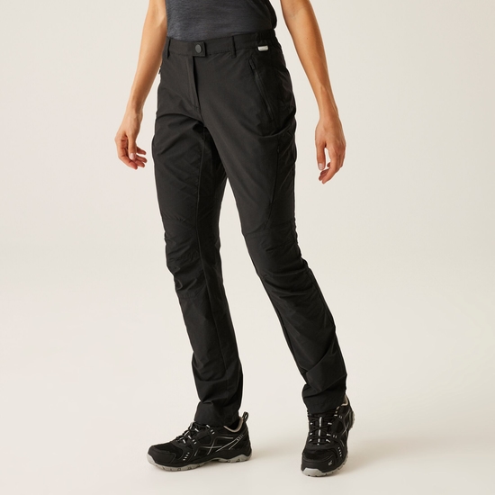 Women s Highton Stretch Walking Trousers Black Regatta UK