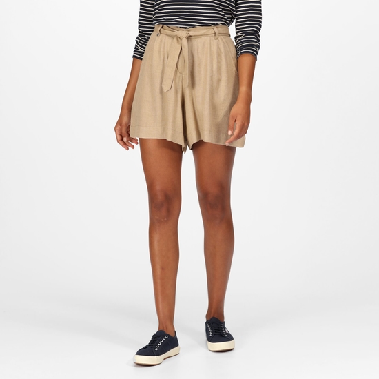 Women s Sabela Paper Bag Waist Shorts Sesame
