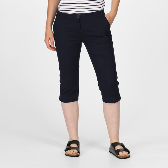 Women's Bayla Capri Casual Trousers - Navy