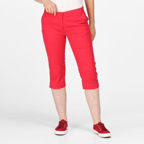 Women's Bayla Capri Casual Trousers - Miami Red