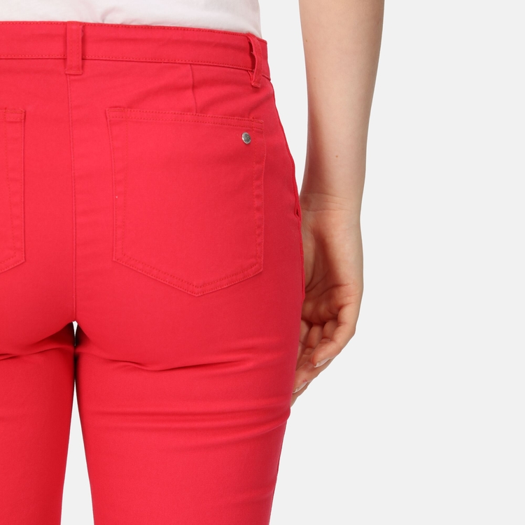 Womens red capri jeans top