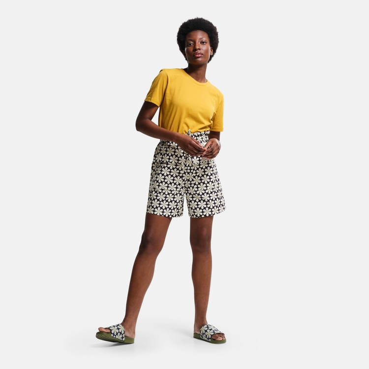 Orla Kiely Summer Shorts Black Daisy Regatta UK