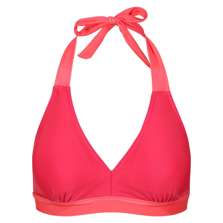 Women's Flavia String Bikini Top - Bright Blush Peach Bloom