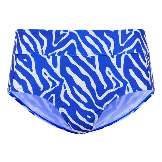 Women's Paloma Swim Brief Brightest Blue Abstract Print