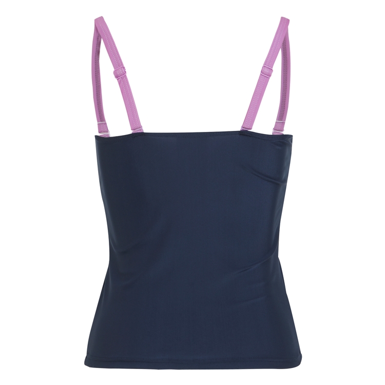 Women's Aceana III Tankini Top Navy Radiant Orchid Regatta UK