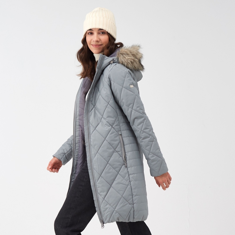Fritha II Parka chaude pour femme Gris