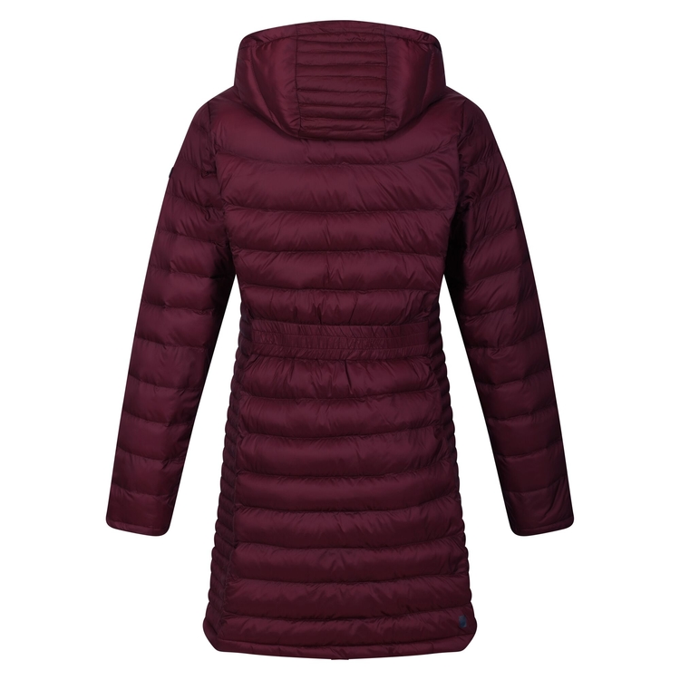 Burgundy parka womens top
