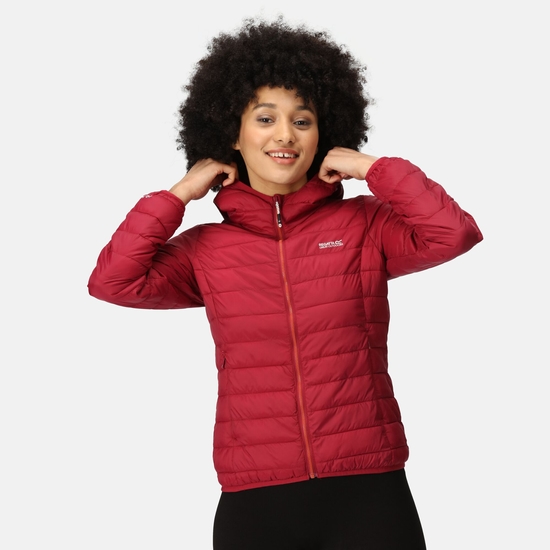 Women s Hooded Hillpack Lightweight Puffer Jacket Rumba Red