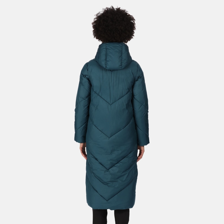 Ladies longline quilted jacket clearance
