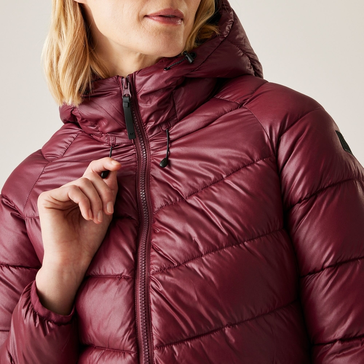 Women's Toploft III Baffled Jacket Burgundy Seal Grey Regatta ROW