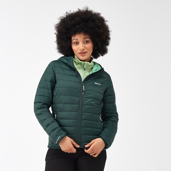 Green hooded jacket women's hotsell