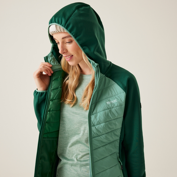 Women s Andreson VIII Hybrid Jacket Dusty Green Rain Forest Green