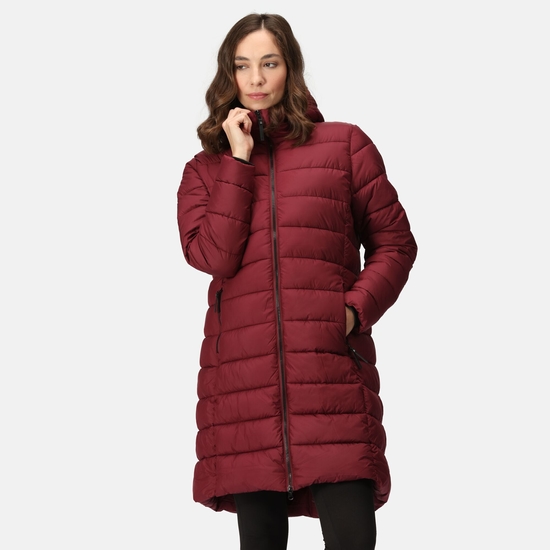 Women s Andia Baffled Jacket Burgundy