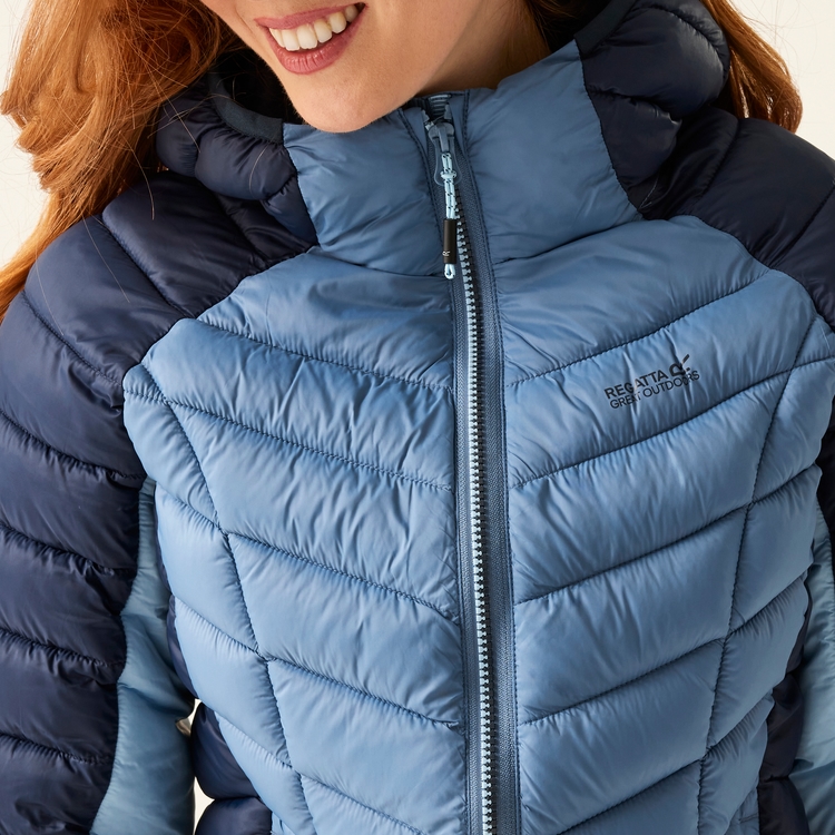 Women s Dalent Quilted Hooded Jacket Navy Coronet Blue Regatta UK